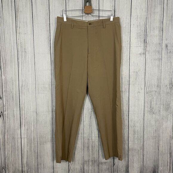FootJoy Men's W34 x L30 Tan Straight Leg Flat Front Casual Golf Pants - Picture 8 of 9